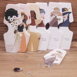 New Arrived 50pcs 4.5x12.0cm Colorful Paper Cards Printing Jewelry Necklace Bracelet Hang Tag Jewelry Display Cards Label Tag