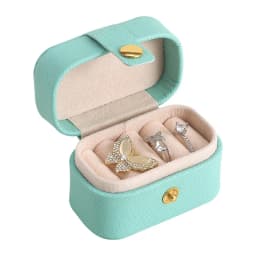 Portable Mini Jewelry Box Organizer Travel Ring Earrings Holder Jewelry Display Case PU Leather Jewelry Storage Box Gifts
