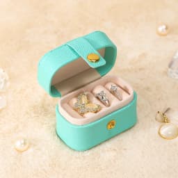 Portable Mini Jewelry Box Organizer Travel Ring Earrings Holder Jewelry Display Case PU Leather Jewelry Storage Box Gifts