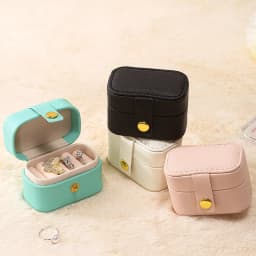 Portable Mini Jewelry Box Organizer Travel Ring Earrings Holder Jewelry Display Case PU Leather Jewelry Storage Box Gifts