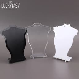 Acrylic Mini Necklace Display Mannequin Pendant Model Jewelry Holder Necklace Showing Stand Rack Earring Showcase