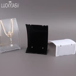 Acrylic Mini Necklace Display Mannequin Pendant Model Jewelry Holder Necklace Showing Stand Rack Earring Showcase