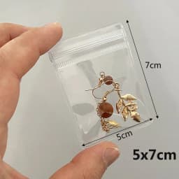 20Pcs Transparent PVC Jewelry Pouches Bags Anti-Oxidation Zip Lock Storage Bag