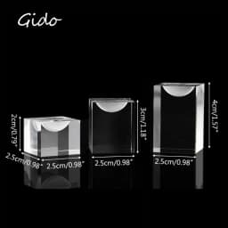 3PCS/Set Acrylic Clear Square Jewelry Holder Photography Props Cosmetics Rings Display Stand Pad Holder Show Rack