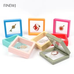 Color PE Membrane Jewelry Display Suspended Stand Holder Ring Earring Storage Anti-oxidation Bracelet Beads Showcase Elastic Box