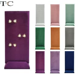 Velvet Earrings Jewelry Display Props 40 Holes Earring Studs Storage Stand Home Counter Display Rack with Multiple Colors