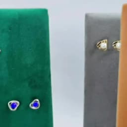 Velvet Earrings Jewelry Display Props 40 Holes Earring Studs Storage Stand Home Counter Display Rack with Multiple Colors