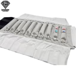 Jewelry Roll Up Bag Organizer Soft Velvet Travel Bags Necklace Earrings Ring Bracelet Carrier Storage Case Bangle Watch Holder