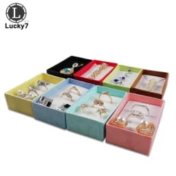 Wholesale 12pcs Assorted Colors Jewelry Sets Display Box Necklace Earrings Ring Box 5*8*2.5cm Packaging Gift Box Mixed