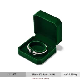 Oirlv Gemstone Green Velvet Ring Box Jewelry Box Set Luxurious High-Quality Bracelet Box Necklace Box Customizable by Organizers