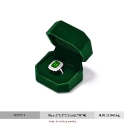 Oirlv Gemstone Green Velvet Ring Box Jewelry Box Set Luxurious High-Quality Bracelet Box Necklace Box Customizable by Organizers
