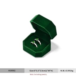 Oirlv Gemstone Green Velvet Ring Box Jewelry Box Set Luxurious High-Quality Bracelet Box Necklace Box Customizable by Organizers