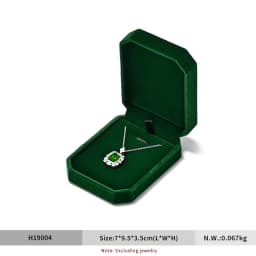 Oirlv Gemstone Green Velvet Ring Box Jewelry Box Set Luxurious High-Quality Bracelet Box Necklace Box Customizable by Organizers