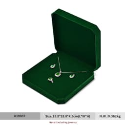 Oirlv Gemstone Green Velvet Ring Box Jewelry Box Set Luxurious High-Quality Bracelet Box Necklace Box Customizable by Organizers