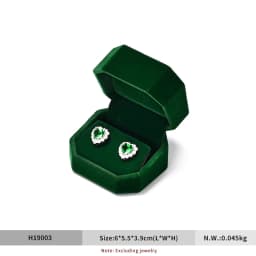 Oirlv Gemstone Green Velvet Ring Box Jewelry Box Set Luxurious High-Quality Bracelet Box Necklace Box Customizable by Organizers