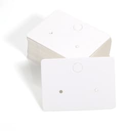 50pcs Kraft Paper Card for Jewelry Display Cards Small Square Round Blank Handmade Studs Earring Cards Price Tag Label Holder