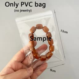 20pcs Transparent PVC Jewelry Pouches Bag Anti-Oxidation Zip Lock Storage Bag for Earring Ring Necklace Display Retail Packaging