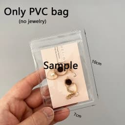 20pcs Transparent PVC Jewelry Pouches Bag Anti-Oxidation Zip Lock Storage Bag for Earring Ring Necklace Display Retail Packaging