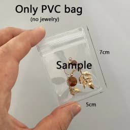 20pcs Transparent PVC Jewelry Pouches Bag Anti-Oxidation Zip Lock Storage Bag for Earring Ring Necklace Display Retail Packaging