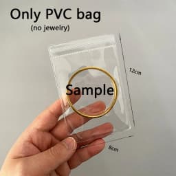 20pcs Transparent PVC Jewelry Pouches Bag Anti-Oxidation Zip Lock Storage Bag for Earring Ring Necklace Display Retail Packaging