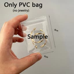 20pcs Transparent PVC Jewelry Pouches Bag Anti-Oxidation Zip Lock Storage Bag for Earring Ring Necklace Display Retail Packaging