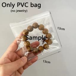 20pcs Transparent PVC Jewelry Pouches Bag Anti-Oxidation Zip Lock Storage Bag for Earring Ring Necklace Display Retail Packaging