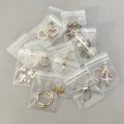 20pcs Transparent PVC Jewelry Pouches Bag Anti-Oxidation Zip Lock Storage Bag for Earring Ring Necklace Display Retail Packaging