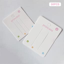 50PCS  Fashion Hair Clip Holder Blank Hair Clip Paper Cards Hair Accessories Jewelry Display Card Headwear Packaging Card