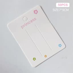 50PCS  Fashion Hair Clip Holder Blank Hair Clip Paper Cards Hair Accessories Jewelry Display Card Headwear Packaging Card