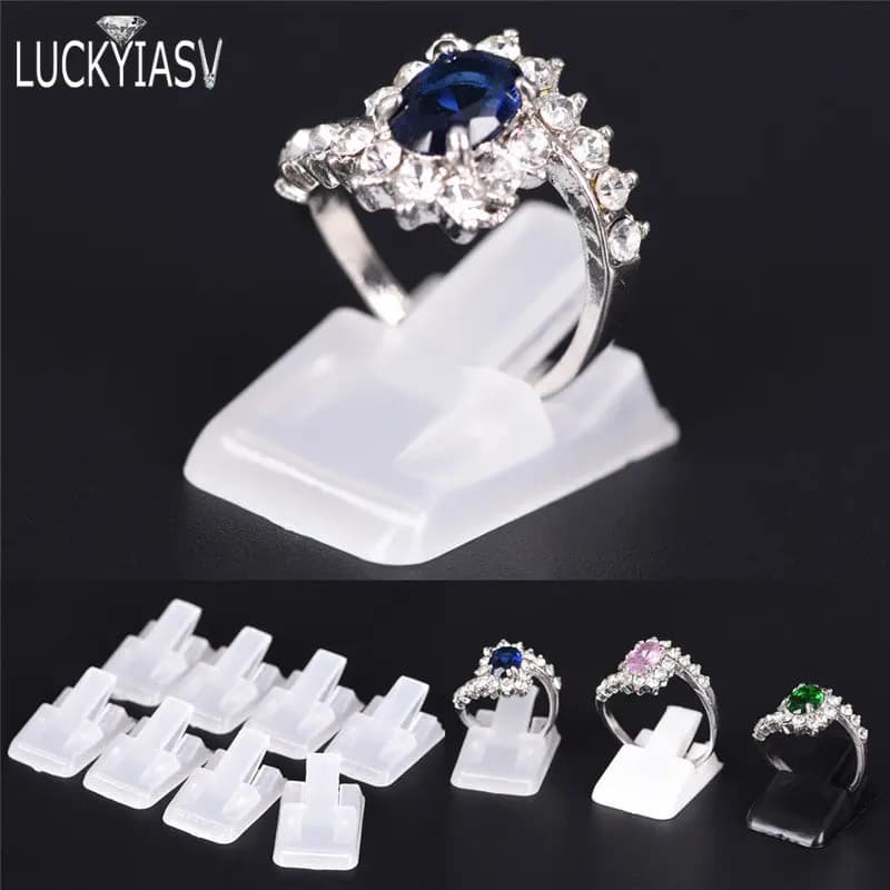 20pcs/Lot Ring Show Plastic Frosted Jewelry Displays Holder For Ring, Decoration Stand Jewellery Display for rings