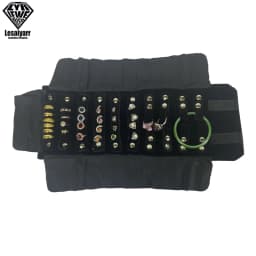 Portable Travel Jewelry Roll Bag Black Velvet Pendant Necklace Bracelet Storage Case Watch Bangle Ring Earring Organizer