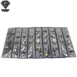 Portable Travel Jewelry Roll Bag Black Velvet Pendant Necklace Bracelet Storage Case Watch Bangle Ring Earring Organizer