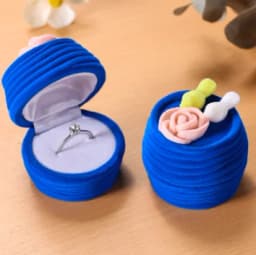 1 pcs Delicious food style Velvet Jewelry Box Wedding Engagement Ring Box for Earrings Necklace jewelry packing box