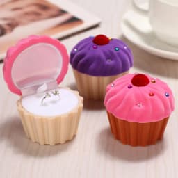1 pcs Delicious food style Velvet Jewelry Box Wedding Engagement Ring Box for Earrings Necklace jewelry packing box