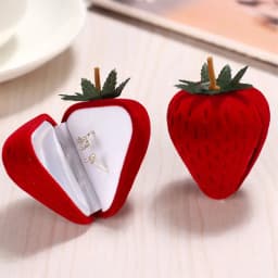 1 pcs Delicious food style Velvet Jewelry Box Wedding Engagement Ring Box for Earrings Necklace jewelry packing box