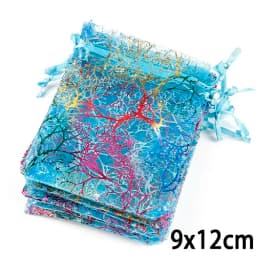 Wholesale 10/20/50Pcs Drawstring Organza Bags White Colorful Jewelry Packaging Bags Wedding Party Jewelry Beads Gift Pouches