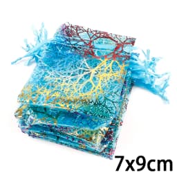 Wholesale 10/20/50Pcs Drawstring Organza Bags White Colorful Jewelry Packaging Bags Wedding Party Jewelry Beads Gift Pouches