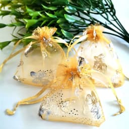 1000pcs/Lot 7x9 9x12 Cm Moon Stars Organza Jewelry Bags Butterfly Drawstring Gift Pouches Gift Packaging Bags Christmas Gift Bag