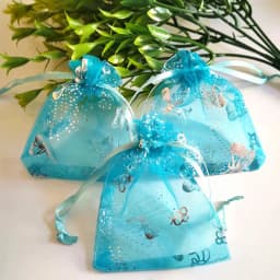 1000pcs/Lot 7x9 9x12 Cm Moon Stars Organza Jewelry Bags Butterfly Drawstring Gift Pouches Gift Packaging Bags Christmas Gift Bag