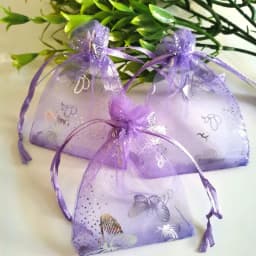 1000pcs/Lot 7x9 9x12 Cm Moon Stars Organza Jewelry Bags Butterfly Drawstring Gift Pouches Gift Packaging Bags Christmas Gift Bag