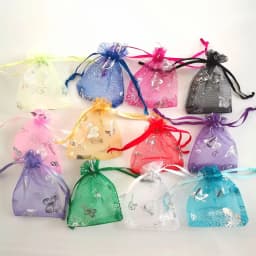 1000pcs/Lot 7x9 9x12 Cm Moon Stars Organza Jewelry Bags Butterfly Drawstring Gift Pouches Gift Packaging Bags Christmas Gift Bag