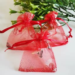 1000pcs/Lot 7x9 9x12 Cm Moon Stars Organza Jewelry Bags Butterfly Drawstring Gift Pouches Gift Packaging Bags Christmas Gift Bag
