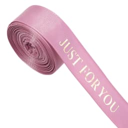 10yards 10/25mm Polyester Ribbon Hot Stamping Printed JUST FOR YOU Ribbon For Handmade Romantic Gift Packaging Wedding Decoratio