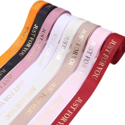 10yards 10/25mm Polyester Ribbon Hot Stamping Printed JUST FOR YOU Ribbon For Handmade Romantic Gift Packaging Wedding Decoratio