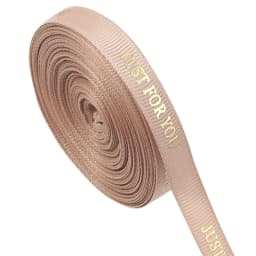 10yards 10/25mm Polyester Ribbon Hot Stamping Printed JUST FOR YOU Ribbon For Handmade Romantic Gift Packaging Wedding Decoratio