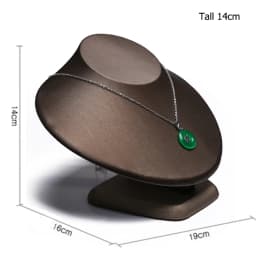 Brown PU Ring Earrings Pendant Necklace Jewelry Display Stand Set Tray Bangle Bracelet Storage Case Holder Organizer Kit
