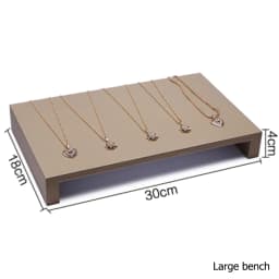 Brown PU Ring Earrings Pendant Necklace Jewelry Display Stand Set Tray Bangle Bracelet Storage Case Holder Organizer Kit