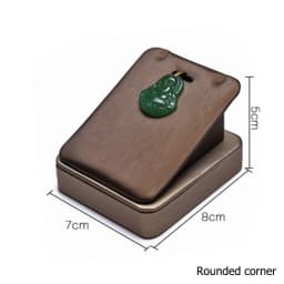 Brown PU Ring Earrings Pendant Necklace Jewelry Display Stand Set Tray Bangle Bracelet Storage Case Holder Organizer Kit