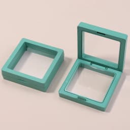 1Pc/Lot PE Film Jewelry Storage Box 3D Floating Display Case for Rings Earrings Necklace Brooch Wedding Gift Jewelry Organizer