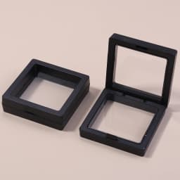 1Pc/Lot PE Film Jewelry Storage Box 3D Floating Display Case for Rings Earrings Necklace Brooch Wedding Gift Jewelry Organizer